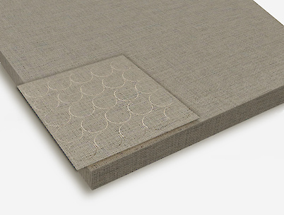 Заглушка самоклеющаяся Folmag для конфирмата к F416 Текстиль бежевый  (25шт.)