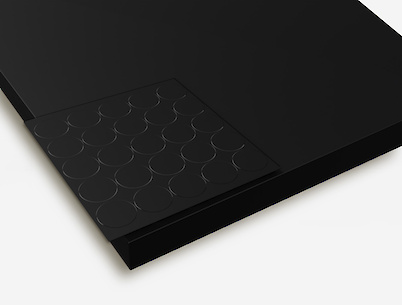 Заглушка самоклеющаяся Folmag для конфирмата к U 999 ST19 Черный  структурный (25шт.)