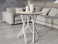 Металева опора (нога)  для круглого столу VT-10 478x730 (40х40), білий