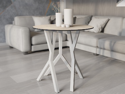 Металлическая опора (нога) для стола VT-10 478x730 (40х40), белый