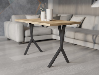 Металлическая опора (нога) для стола VT-10 478x730 (40х40), графит