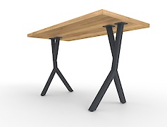 Металева опора для круглого столу VT-10 478x730 (40х40), графіт