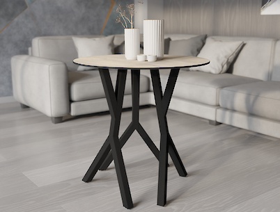 Металлическая опора (нога) для стола VT-10 478x730 (40х40), черный