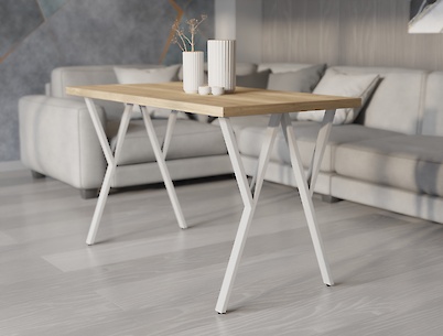 Металлическая опора (нога) для стола VT-11 600x723 (40х20), белый