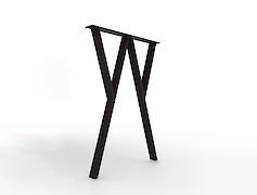 опора (нога)  для круглого столу VT-11 600x723 (40х20), чорний