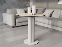 Металева опора (нога) для круглого столу VT-12 (20х1.5), білий