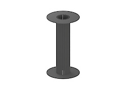 Металева опора  для круглого столу VT-12 (20х1.5), графіт