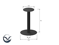 опора (нога) для круглого столу VT-13 (16х1.5), графіт