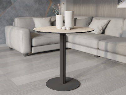 Металлическая опора (нога) для круглого стола  VT-13 (16х1.5), графит