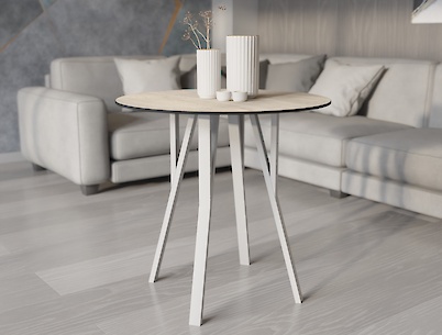 Металлическая опора (нога) для круглого стола  VT-14 (40х20), белый