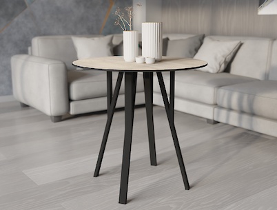 Металлическая опора (нога) для круглого стола VT-14 (40х20), черный