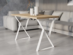 Металева опора (нога) для столу VT-15 500х730, білий