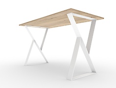 Металева опора (нога) для столу VT-15 500х730, білий