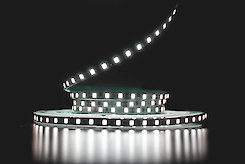 Світлодіодна стрічка lдля приміщення SMD2835-120L, 10 W\м, 5мм, холодний білий (9000-10000К)