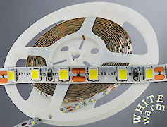 Светодиодная лента (неизолированная)  SMD2835-120L, 10 W\м,  5мм, теплый белый  (2800-3200K)