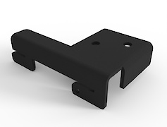 Комплект для крепления прямоугольной трубы (жерди) к опоре гардеробной системы