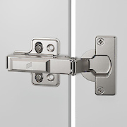 Завіса накладна Veosys Hettich з нержавіючої сталі для тонких дверей 12-22 мм, з доводчиком, кут 100° (9325749)