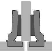 Петля полунакладная Veosys Hettich из нержавеющей стали с доводчиком, угол 105° (9289592)