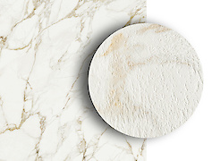 Компакт-плита SMART OL09 Olympus Calacatta 12мм с черным внутренним наполнением