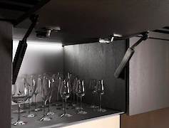 Підіймач MINILIFTNEW MEDIUM GTV без доводчика, для фасаду 3,5-4 кг, чорний