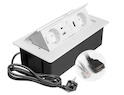 Мебельная розетка GTV MULTISOFT, 2хSHUKO, USB A+C, RJ45, HDMI, белая