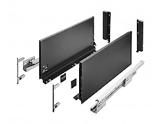 Ящик AXIS PRO GTV, H=200 мм, L=500 мм, плавное закрывание, полное выдвижение, черный