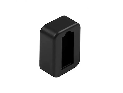 Кріплення із заглушкою для прямокутної труби GTV, чорне