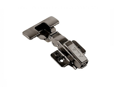 Петля SilentoPro GTV накладная c доводчиком+эксц. h=0, черная (ZM-HCSL09-3DBEO-20)