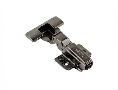 Петля SilentoPro GTV полунакладная c доводчиком+эксц. h=0, черная (ZM-HCSL08-3DBEO-20)