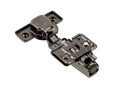 Петля SilentoPro GTV полунакладная c доводчиком+эксц. h=0, черная (ZM-HCSL08-3DBEO-20)