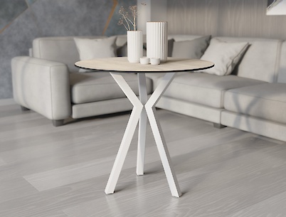 Металлическая опора (нога) для круглого стола  VT-16 (40х40), белый