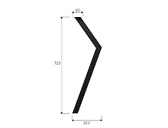 опора (нога) для круглого столу VT-16 (40х40), білий