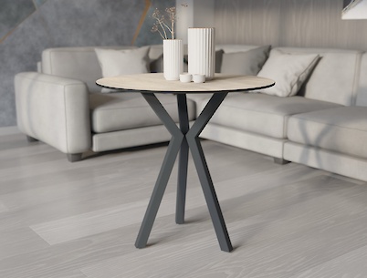 Металлическая опора (нога) для круглого стола  VT-16 (40х40), графит