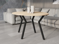 Металева опора (нога) для круглого столу VT-16 (40х40), чорний