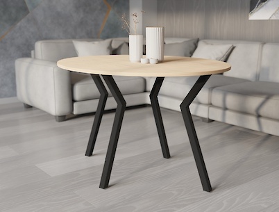 Металлическая опора (нога) для круглого стола  VT-16 (40х40), черный