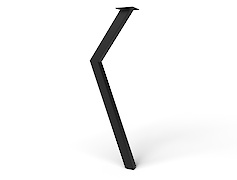 Металева опора для круглого столу VT-16 (40х40), чорний