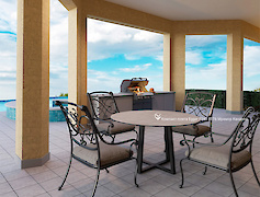 Круглый стол  из компакт-плиты Egger F243 ST76 Мрамор Кандела светло-серый