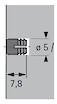 Розтискна муфта Hettich, M4, ø 5 x 7,8 мм VB 35/135, DU 426 (1005077)