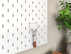 Гачок ОН-3 тип1 металевий до настінного органайзера Пегборд, білий