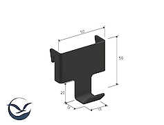 Гачок ОН-3 металевий до настінного органайзера Пегборд, білий