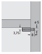 Полкодержатели для стеклянной полки Duplo Hettich, ø 5 мм