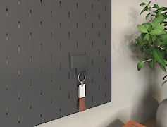 Металевий гачок ОН-3 - аксесуар до настінної панелі-органайзера Пегборд, графіт