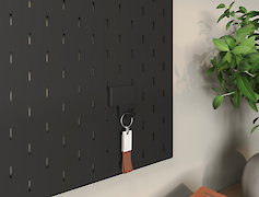 Металевий гачок ОН-3 - аксесуар до настінної панелі-органайзера Пегборд, чорний