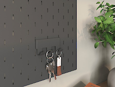 Гачок ОН-3 тип 2 металевий до настінного органайзера Пегборд, графіт