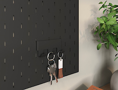 Металевий гачок ОН-3 - аксесуар до настінної панелі-органайзера Пегборд, чорний