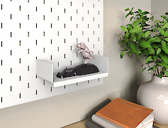 Полка ОН-4 металлическая 200мм к настенному органайзеру Пегборд, белая