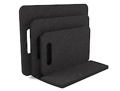 Комплект набір обробних дощок з підставкою для нарізання продуктів, 3 шт, Сланець Сківаро