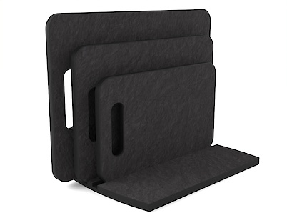 Комплект обробних дощок для нарізки продуктів 3 шт з підставкою, з компакт-плити Сланець Сківаро