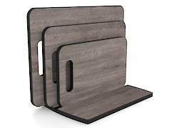 Комплект набор разделочных досок с подставкой для нарезки продуктов,3 шт, Дуб Уайт-Ривер серо-коричневый