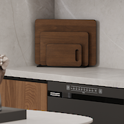 Комплект набір обробних дощок з підставкою для нарізання продуктів, Дуб Хантон темний